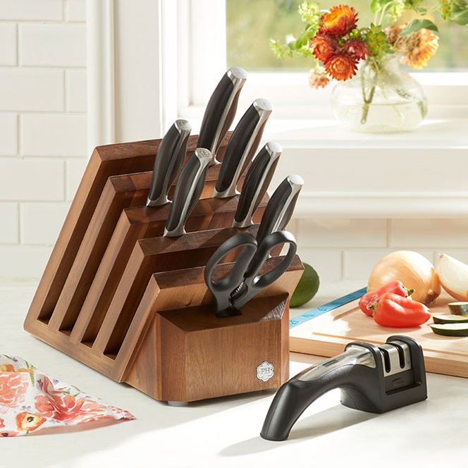 Culinario Series II™ Cutlery - 9-Pc. Wooden Knife Block Set