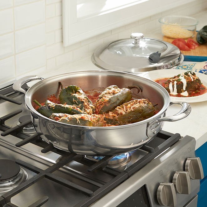 Vida Sana® 5-Ply Stainless Steel Cookware - 6-Qt. Shallow Casserole